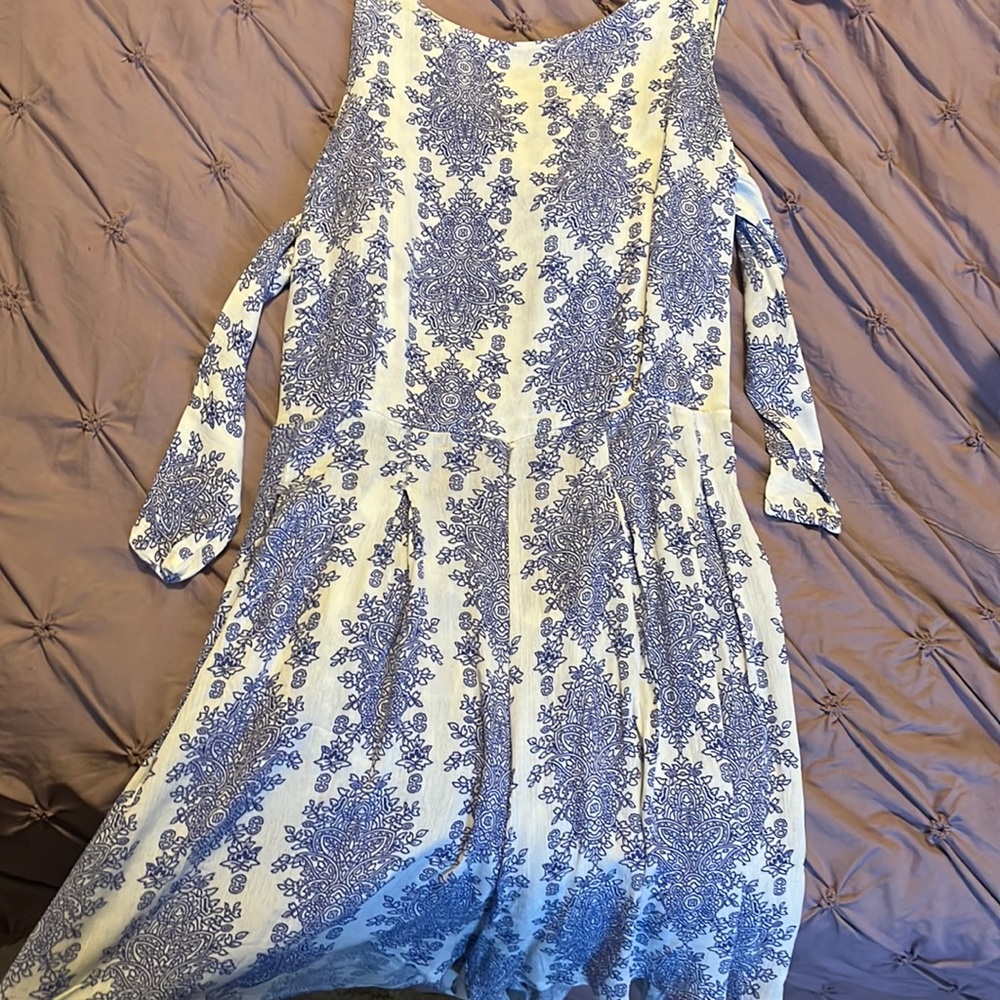 Tang top shot back tie up romper